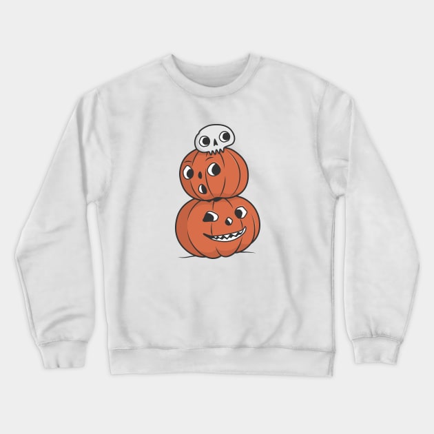 Halloween Pumpkin Pyramid Crewneck Sweatshirt by runcatrun